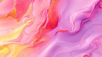 Obraz premium Vibrant swirls of pink and yellow a captivating abstract art piece that evokes emotion and creativity