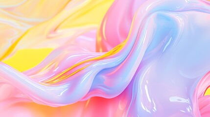 Fototapeta premium Whimsical flowing colors a captivating blend of soft pastels and fluid shapes creating an ethereal atmosphere