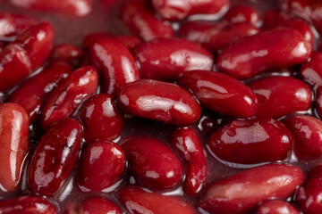 open canned red beans in brine