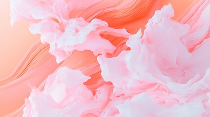 Fototapeta premium Delicate swirls of soft pink and white create an ethereal abstract background perfect for modern design aesthetics and creative projects