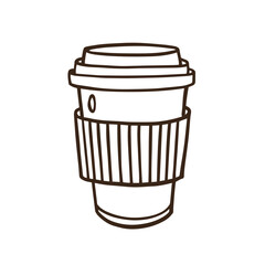 Illustration of a Hot Beverage Cup featuring a Sleeve design for your enjoyment and use