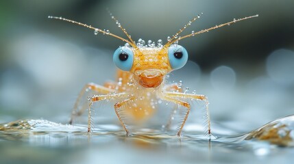 Fototapeta premium Tiny Creature with Big Blue Eyes