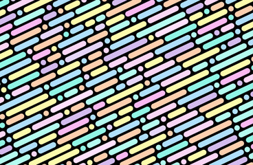 Colorful diagonal lines geometric pattern background vector illustration with black background
