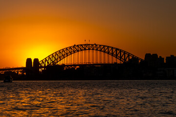 Obraz premium Golden Hour of the Sydney City Skyline