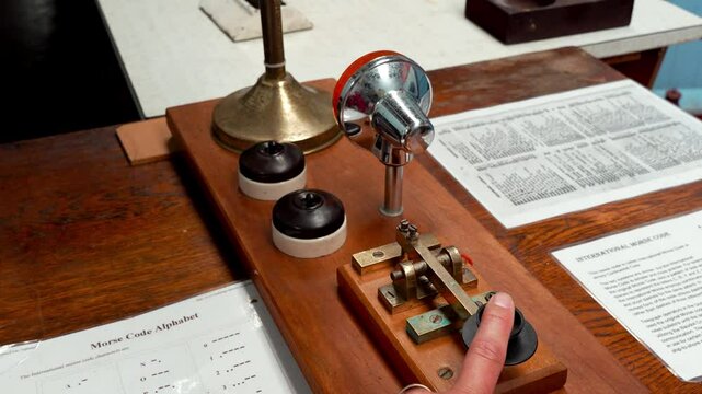 Finger tapping morse code communication. SOS distress call