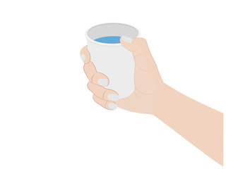 Paper cup on a white background.
