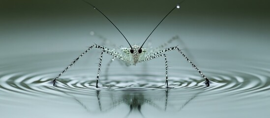 Water Strider on Water Surface