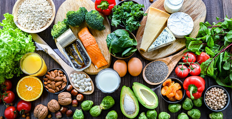 Food products recommended for osteoporosis and healthy bones