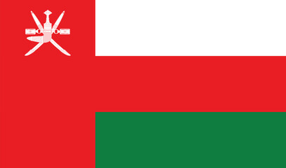 
Oman National Flag vector icon. Flag design of Oman.