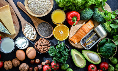 Food products recommended for osteoporosis and healthy bones