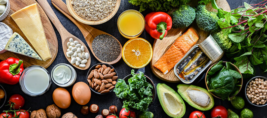 Food products recommended for osteoporosis and healthy bones