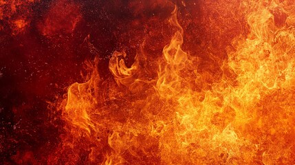 Obraz premium Fiery Abstract Background: Orange and Red Flames Texture