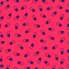 Pink seamless pattern with purple pills