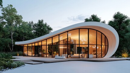 Designing the future ecohotel innovation sustainable architecture curved structures natural setting unique solutions