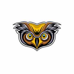 Colorful stylized owl head vector illustration. Captures the owl's signature style with a modern and clear design.