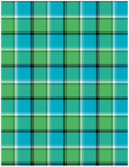 Plaid fabric pattern, blue, brown, cream, seamless for textiles, and for designing clothes, skirts or decorative fabrics. Vector illustration.