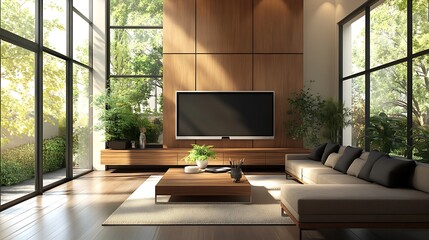 Beautiful Colored Mockup Bedroom Interior Blank Poster Decoration Art Background Image, generative AI