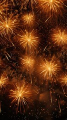 Naklejka premium New year wallpaper fireworks outdoors night.