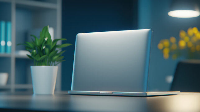 Moderated Online Focus Group On Laptop In A Physician's Office Setting With A Clear View Of The Desk