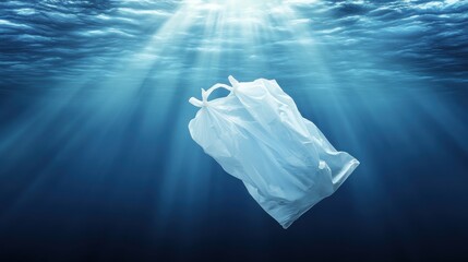 Ocean plastic pollution. Generative AI