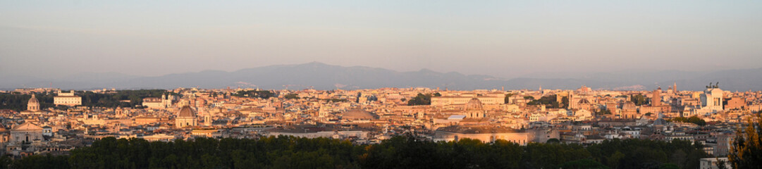 Panorama of Rome, Italy. Rome cityscape. Rome downtown