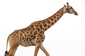 Naklejka premium giraffe isolated on white background