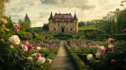 Panoramic View of Krapperups Slott Castle in Sweden