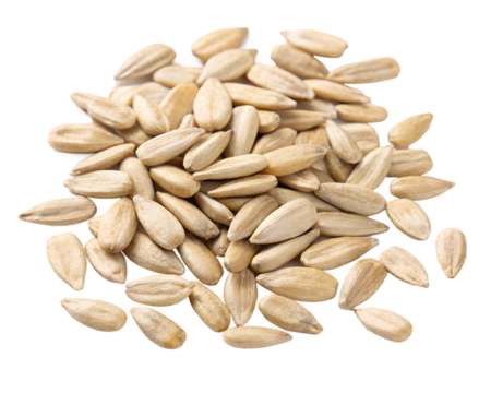 sunflower seeds isolated on white background