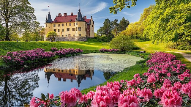 Scenic View of Krapperups Slott Castle in Sweden