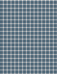 Plaid fabric pattern, blue, brown, cream, seamless for textiles, and for designing clothes, skirts or decorative fabrics. Vector illustration.