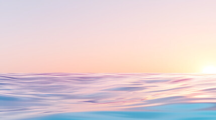 Obraz premium serene ocean view at sunset, showcasing gentle waves and pastel colors. tranquil atmosphere evokes sense of peace and beauty