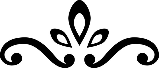 Elegant Black Lily Divider