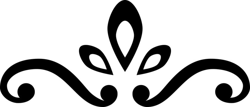 Elegant Black Lily Divider