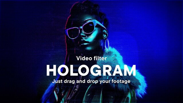 Holographic Grunge Video Filter Effect Template