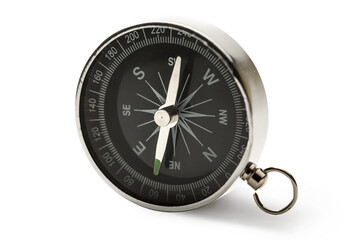 Compass on the white background