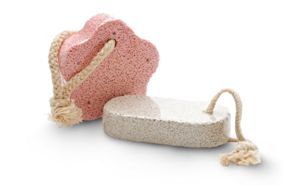 Pumice stones isolated on white