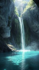 Waterfall and cave 10