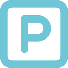 Square Parking icon design logo