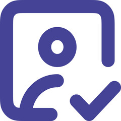 Square User Check icon design logo