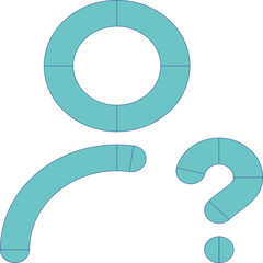 User Question Alt icon design logo