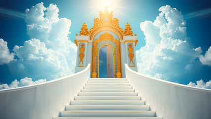 Heavenly Stairway Through the Clouds, stairway to heaven