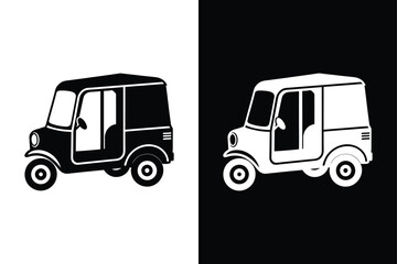 Tuk Tuk icon isolated vector icon illustration on white background.