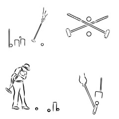 drawing of a croquet mallet