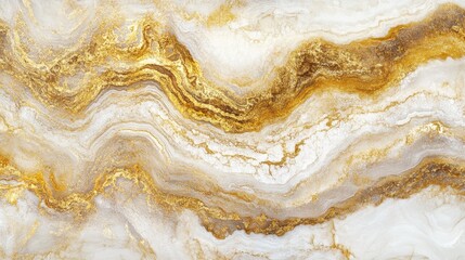 Obraz premium Abstract gold background with fluid, marble-like textures and realistic lighting effects, exuding elegance.