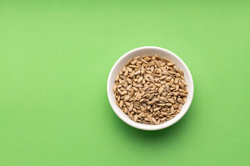 Organic shelled sunflower seeds - Helianthus annuus.