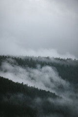 Foggy mountains in Italy somewhere