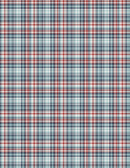 Plaid fabric pattern, blue, brown, cream, seamless for textiles, and for designing clothes, skirts or decorative fabrics. Vector illustration.