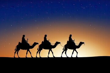 Christmas silhouette outdoors mammal.