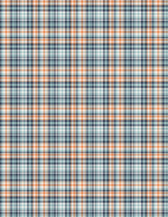 Plaid fabric pattern, blue, brown, cream, seamless for textiles, and for designing clothes, skirts or decorative fabrics. Vector illustration.