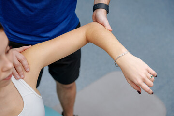 Rehabilitation exercise for the shoulder, focusing on mobility and muscle recovery. Ideal for...